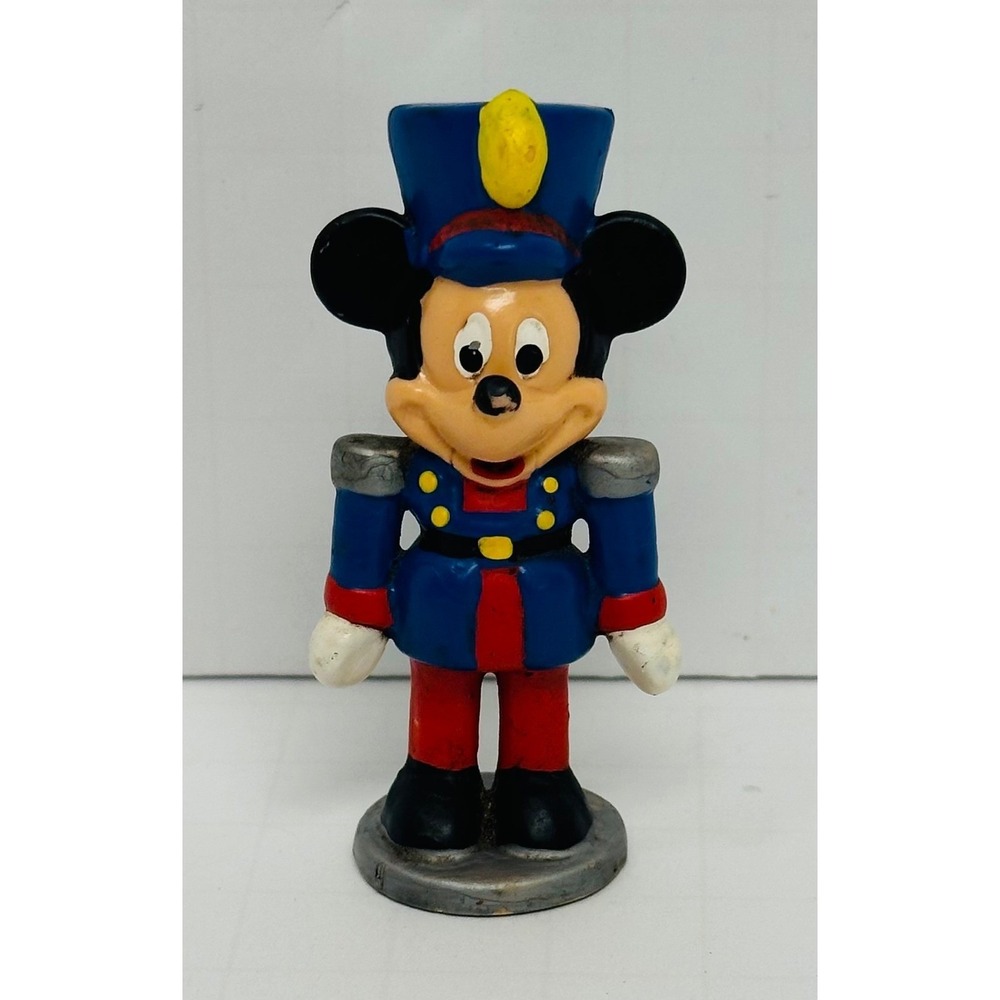 Disney Bullyland Mickey Mouse Blue Red 2.75" Toy Soldier Nutcracker PVC Figurine